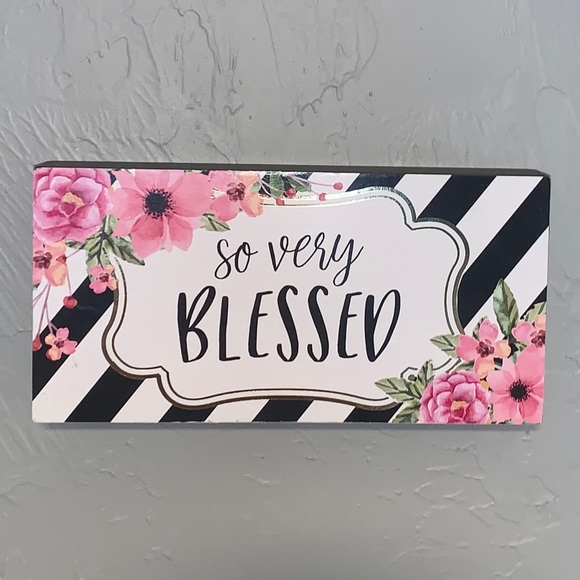 Other - 3/$20 Decor block “So Very Blessed” wall/shelf
